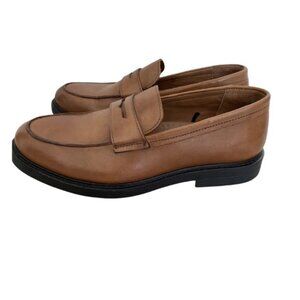 Express Brown Faux Leather Penny Loafers Size 10